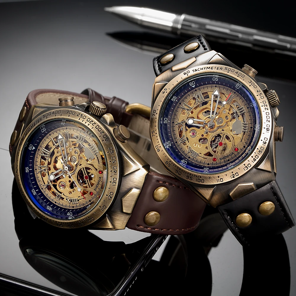 Montre mécanique automatique tourbillon homme luxe