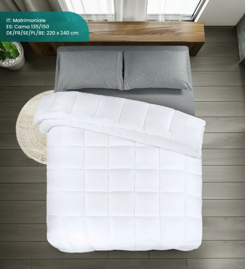 Utopia Bedding Couette 220 x 240 cm, Couette légère avec Rembourrage en Polyester pour 4 Saisons, Microfibre 2 Personnes (Blanc)