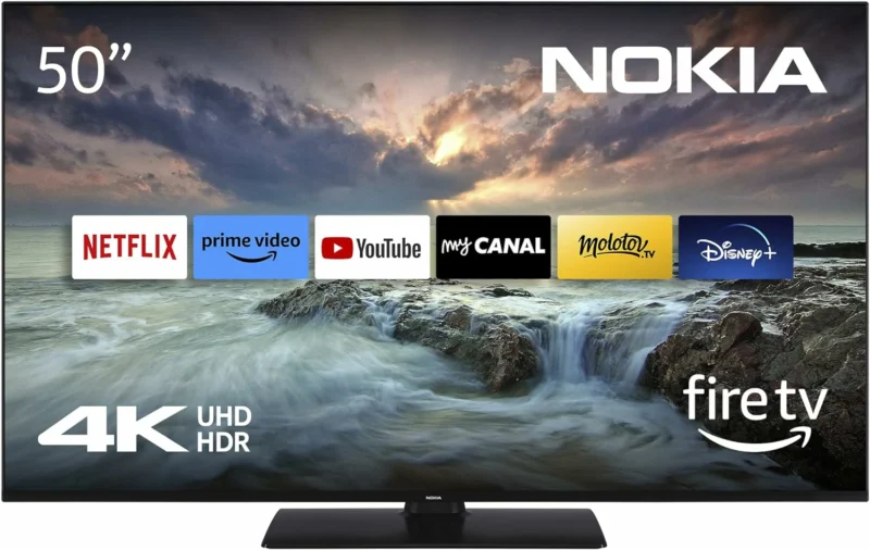 Nokia 50 Pouces (126 cm) 4K UHD Téléviseur - avec Smart Fire TV intégré - UN50AV310I