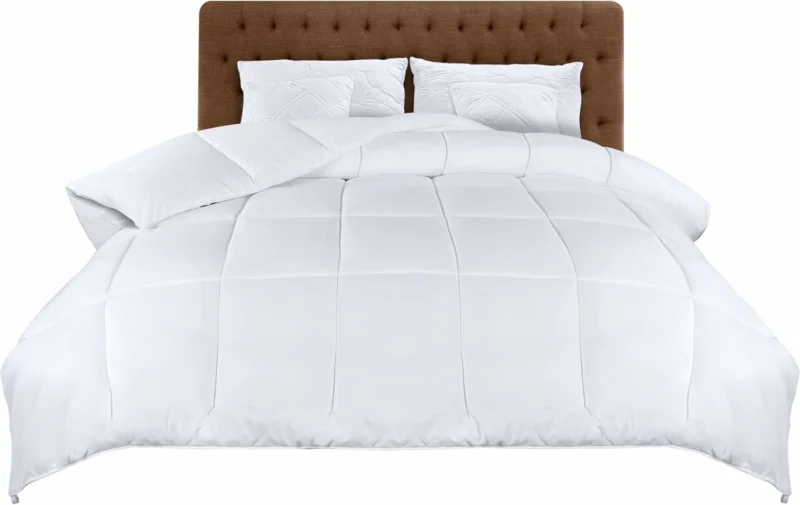 Utopia Bedding Couette 220 x 240 cm, Couette légère avec Rembourrage en Polyester pour 4 Saisons, Microfibre 2 Personnes (Blanc)